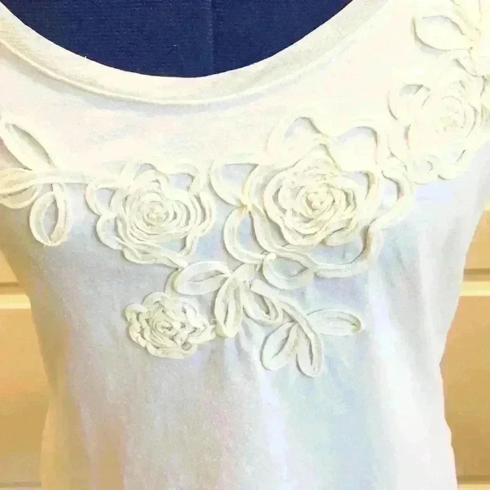 STUDIO Ladies' Appliqué Tee W/ Pearl Beads - Picture 4 of 7